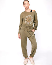 Load image into Gallery viewer, Karma Graphic Viscose Blend Long Sleeve Top
