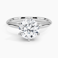 Load image into Gallery viewer, 3.00 CTW AGI Certified Round Lab Grown Diamond Six Prong Solitaire Engagement Ring - F-VS Clarity in 14K White Gold
