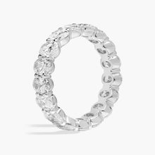 Load image into Gallery viewer, 5.00 CTW Created Moissanite Oval Eternity Band Ring in 14k White Gold Overlay
