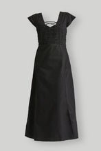 Load image into Gallery viewer, Ruched Dress with Front Slit in Black
