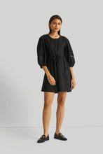 Load image into Gallery viewer, Shirt Dress with Balloon Sleeves in Black
