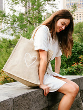 Load image into Gallery viewer, Jute Canvas Gift Bag - Love (L)

