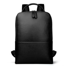 Load image into Gallery viewer, Skald Black Pebbled Leather Backpack | Slim Black Leather Backpack
