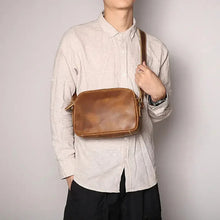 Load image into Gallery viewer, Soren Vintage Leather Crossbody Bag Sling | Versatile and Durable Leather Bag
