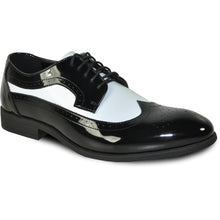 Load image into Gallery viewer, "Telford" Black and White Vangelo Tuxedo Shoes
