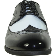 Load image into Gallery viewer, "Telford" Black and White Vangelo Tuxedo Shoes
