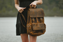 Load image into Gallery viewer, The Hagen Backpack | Vintage Leather Backpack
