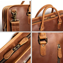 Load image into Gallery viewer, The Hemming Leather Laptop Bag | Vintage Leather Briefcase
