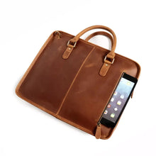 Load image into Gallery viewer, The Hemming Leather Laptop Bag | Vintage Leather Briefcase
