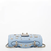 Load image into Gallery viewer, Small Leather Crossbody Bag Sky Blue Purse Studded Baby Blue Women's Handbag
