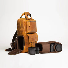 Load image into Gallery viewer, The MANN Bag | Large Capacity Leather Camera Backpack
