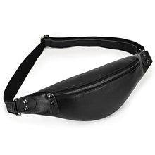 Load image into Gallery viewer, The Walcott Leather Waist Bag | Black Leather Fanny Pack
