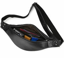 Load image into Gallery viewer, The Walcott Leather Waist Bag | Black Leather Fanny Pack
