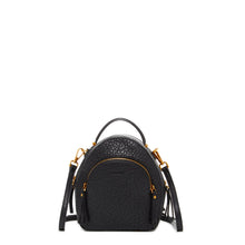 Load image into Gallery viewer, Small Black Leather Backpack Purse for Women Convertible Crossbody Bag
