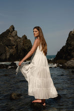 Load image into Gallery viewer, Sleeveless embroidered tiered maxi dress
