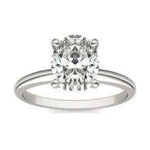 Load image into Gallery viewer, 2.00 CTW AGI Certified  Oval Lab Grown Diamond Solitaire Engagement Ring in 14K White Gold (G-VS)
