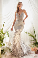 Load image into Gallery viewer, Feather Mermaid Gown
