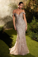 Load image into Gallery viewer, Off The Shoulder Embellished Gown

