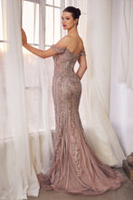 Load image into Gallery viewer, Off The Shoulder Embellished Gown
