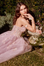 Load image into Gallery viewer, Strapless Blue Ball Gown

