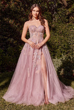 Load image into Gallery viewer, Strapless Blue Ball Gown
