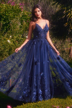 Load image into Gallery viewer, Tulle A-Line Floral Appliqued Gown
