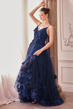 Load image into Gallery viewer, Tulle A-Line Floral Appliqued Gown
