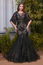 Load image into Gallery viewer, Floral Motif Sequin Mermaid Gown
