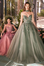 Load image into Gallery viewer, Strapless Lace Ball Gown &amp; Choker
