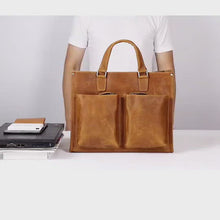 Load image into Gallery viewer, The Dagmar Leather Briefcase | Vintage Leather Messenger Bag

