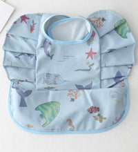 Load image into Gallery viewer, Baby Meal Pocket Waterproof Bib with Angel Wing Design
