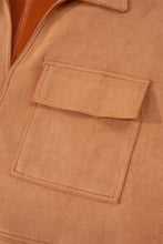 Load image into Gallery viewer, Thai Curry Collared V Neck Faux Suede Short Sleeve Shift Mini Dress
