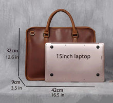 Load image into Gallery viewer, The Hemming Leather Laptop Bag | Vintage Leather Briefcase
