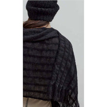 Load image into Gallery viewer, Black Loop Knit Alpaca Beanie
