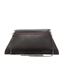 Load image into Gallery viewer, Black Leather Clutch Bag Unique Evening Purse Women's Handbag
