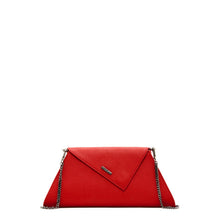 Load image into Gallery viewer, Red Clutch Bag Leather Clutch Purse Crossbody Evening Purse Unique Women's Red Handbag
