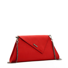 Load image into Gallery viewer, Red Clutch Bag Leather Clutch Purse Crossbody Evening Purse Unique Women's Red Handbag
