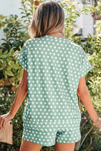 Load image into Gallery viewer, Brown Polka Dot Print Short Set

