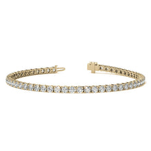 Load image into Gallery viewer, 3.00 CTW AGI Certified Lab-Grown Diamond Tennis Bracelet in 14K Yellow or White Gold – G/VS Clarity
