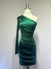 Load image into Gallery viewer, One Shoulder Satin Dress
