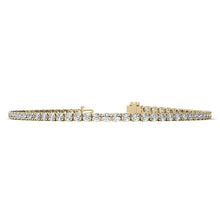 Load image into Gallery viewer, 3.50 CTW Lab Grown Diamond Tennis Bracelet  in 14kt White/Yellow Gold (G/VS) AGI Certified
