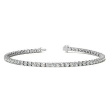 Load image into Gallery viewer, 3.50 CTW Lab Grown Diamond Tennis Bracelet  in 14kt White/Yellow Gold (G/VS) AGI Certified
