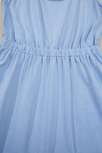 Load image into Gallery viewer, Sky Blue Mineral Wash Elastic Waist Tank Dress with Side Pockets
