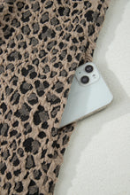 Load image into Gallery viewer, Khaki Leopard Textured Sleeveless Mini Dress with Pockets
