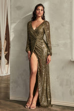 Load image into Gallery viewer, Long Sleeve Sequin Dress
