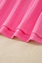 Load image into Gallery viewer, Clearly Aqua Soft Ribbed Color Block Trim Casual Short Set
