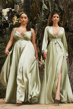 Load image into Gallery viewer, Flowy Satin A-Line Gown
