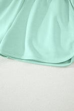 Load image into Gallery viewer, Yellow Cream Solid Color Exposed Seam Mock Neck Oversize Tee Casual Shorts 2pcs Outfit
