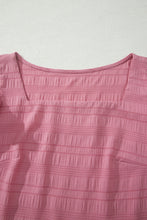 Load image into Gallery viewer, Black Textured Square Neck Top and Shirred High Waist Shorts Set
