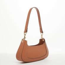 Load image into Gallery viewer, Leather Baguette Bag East West Brown Purse
